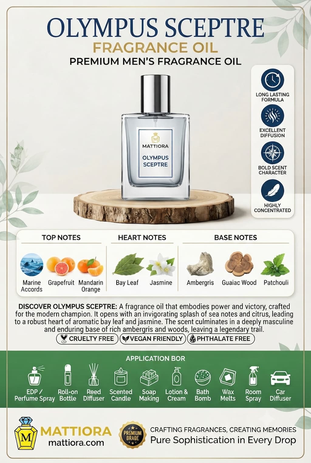 Olympus Sceptre Premium Men's Fragrance Oil | Mattiora • Premium Inspired Fragrance Oils