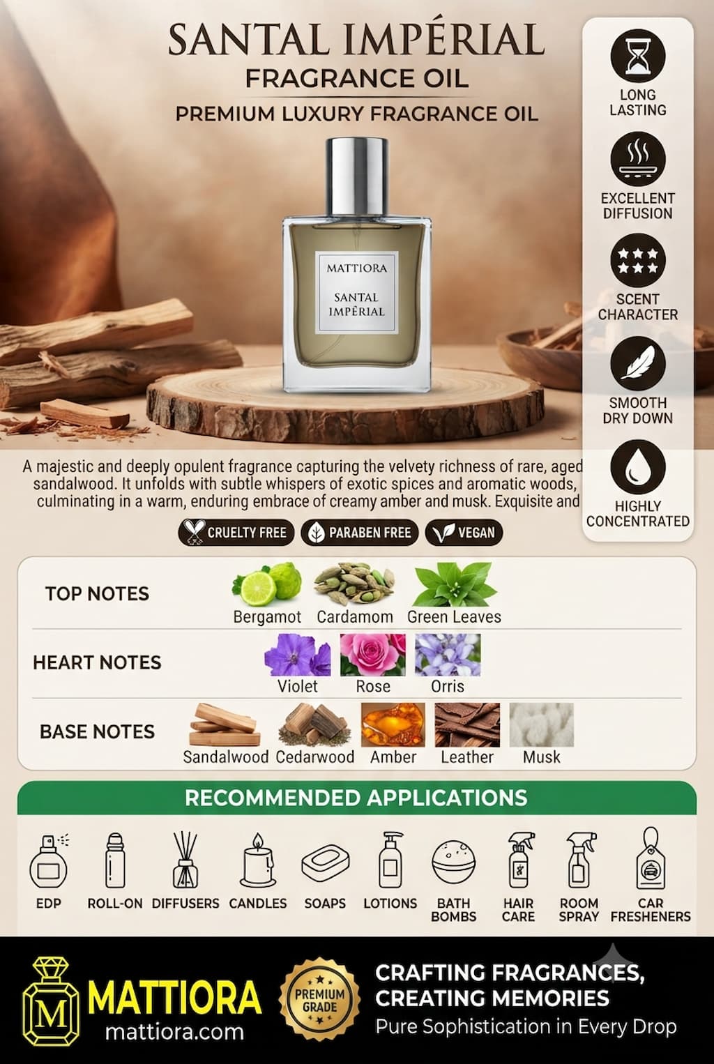 Santal Impérial Premium Luxury Fragrance Oil | Mattiora  • Premium Inspired Fragrance Oils